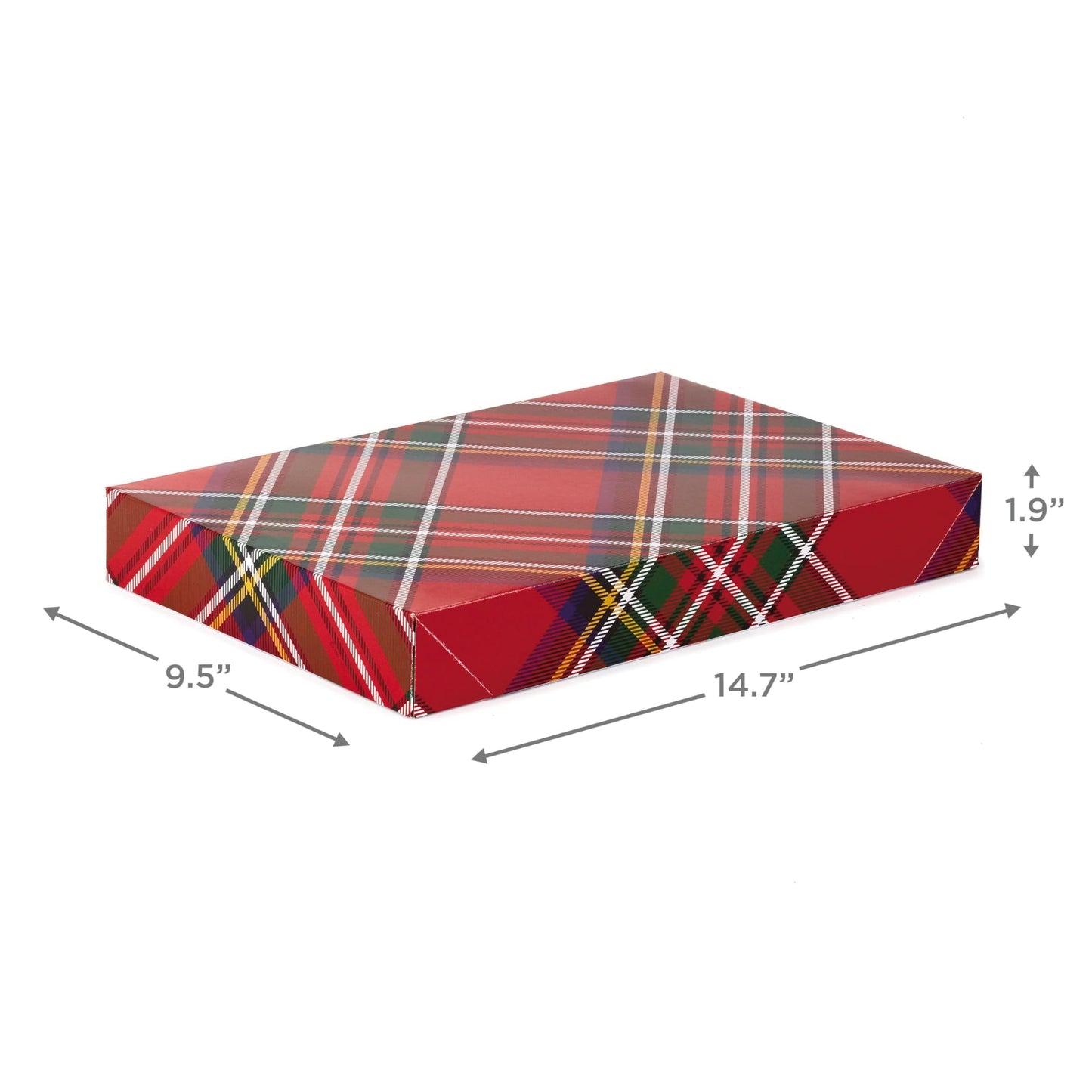 Hallmark Medium Gift Boxes with Lids (12 Shirt Boxes, 3 Designs: Buffalo Check, Red Plaid, Green Tartan) for Christmas, Holiday Parties, Hostess Gifts, Father's Day