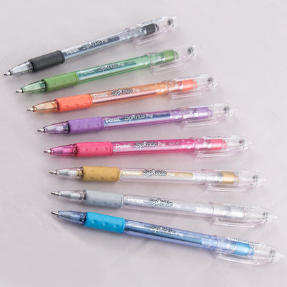 Pentel Sparkle Pop Metallic Gel Pen, (1.0mm) Bold Line, Assorted Colors, Pack of 8 (K91BP8M)
