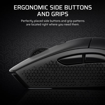 Corsair M55 Wireless Lightweight FPS Gaming Mouse – 2.4GHz & Bluetooth – 24,000 DPI – Long-Lasting Battery Life – Six Programmable Buttons – Textured Side Grips – Black