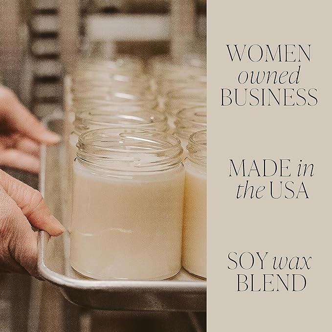 Sweet Water Decor Merry and Bright Candle - Bayberry, Fir, Nutmeg, and Clove Winter Holiday Scented Soy Candles for Home - 9oz Clear Jar, 40 Hour Burn Time, Made in The USA