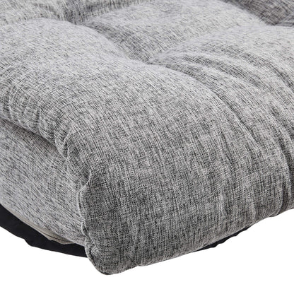 Amazon Basics Swivel Foam Lounge Chair with Headrest, Floor-Compatible, Adjustable, Gaming, 26.3D x 23.5W x 13.7H in, Grey