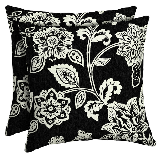 Arden Outdoor Toss Pillow, 2 Pack, 16 x 16, Rain-Proof, Fade Resistant Pistachio Botanical