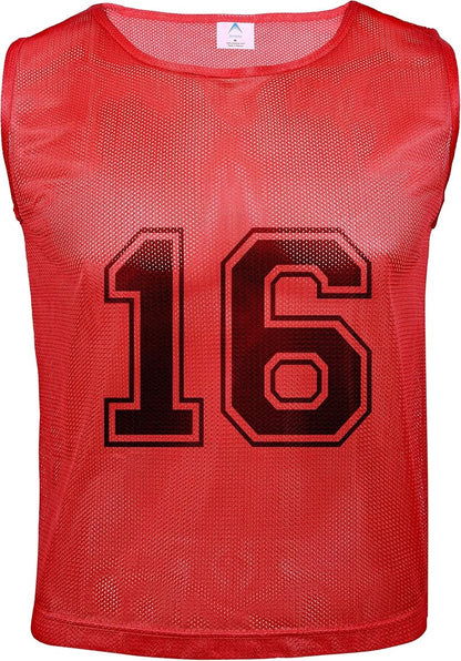 Athllete 12 Pcs Duramesh Pinnies | Numbered Scrimmage Vests for Kids & Adults Soccer
