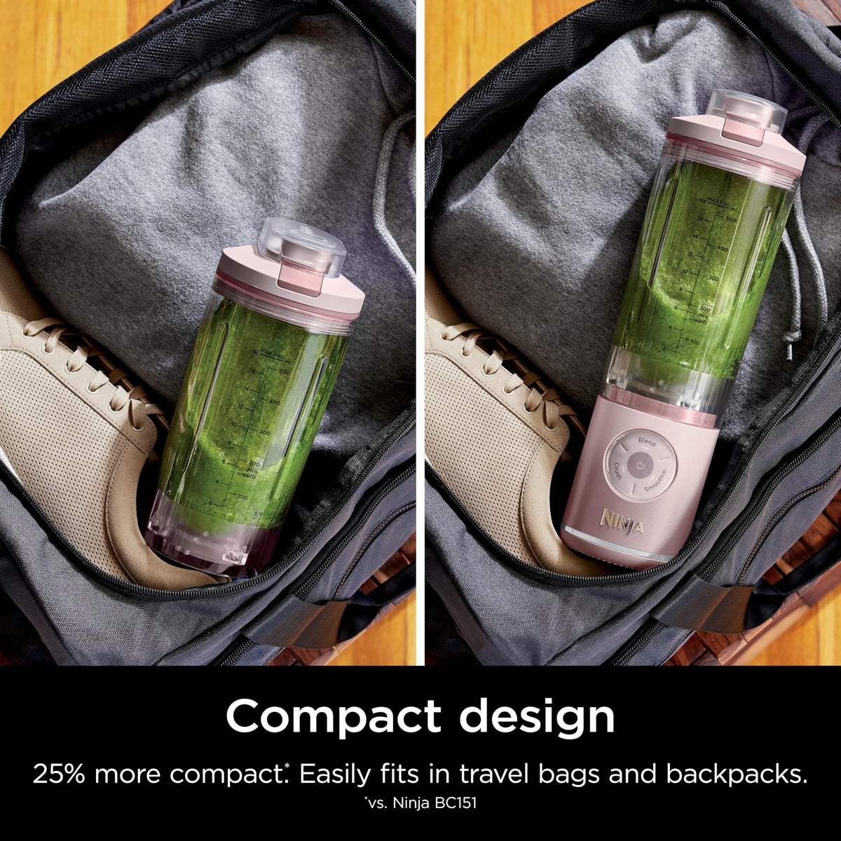 Ninja Blast Max, Portable Blender + Twist & Go, Personal Smoothie, Blend, Ice Crush, 3 Programs, Cordless, 22 oz removable Vessel, Dishwasher Safe, Leakproof, Navy, BC251NV
