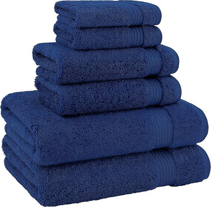 American Veteran 100% Cotton Turkish 6 Piece Luxury Towel Set