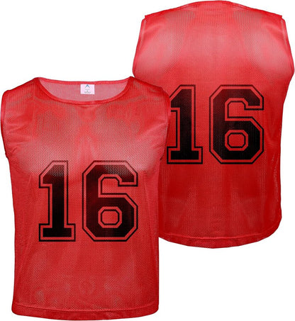 Athllete 12 Pcs Duramesh Pinnies | Numbered Scrimmage Vests for Kids & Adults Soccer