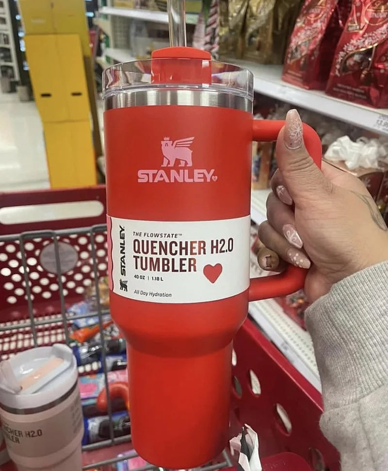 KT PINK Stanley Quencher H2.0 Tumbler – 40 oz Travel Cup