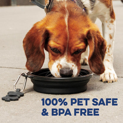 Bonza X-Large Collapsible Dog Bowl, 1500 ML Reinforced Rim, with Carabiner - Dog Travel Bowl - Portable, Collapsible - Hiking, Car, Traveling