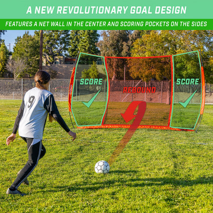GoSports Strike Net 12 ft x 8 ft Soccer Training Goal - Practice Net for All Skill Levels